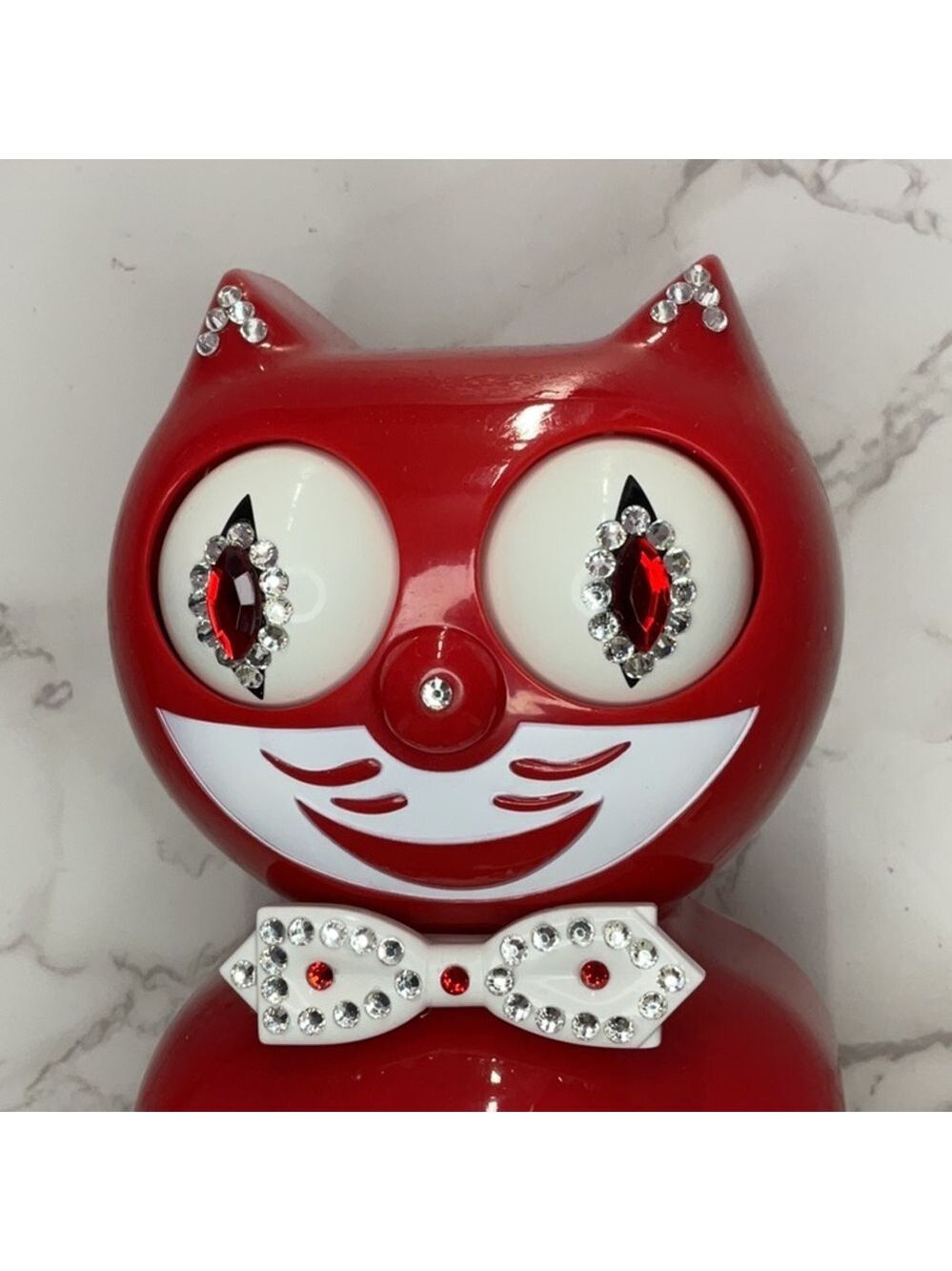 Jeweled Scarlet Red Kit-Cat Klock clock SUPER RARE